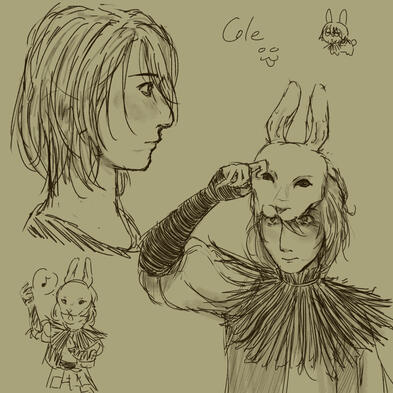 Sketch page of Cole from Yaelokre&#39;s The Lark